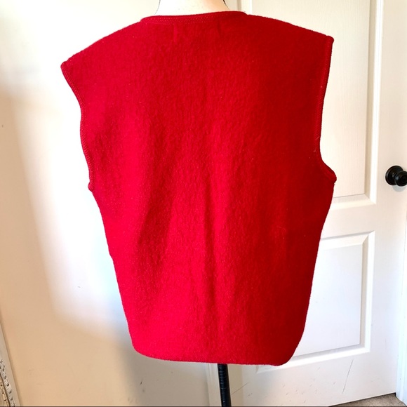 LISA INTERNATIONAL Boiled Wool Sheep Vest—SZ. LG - Picture 6 of 14